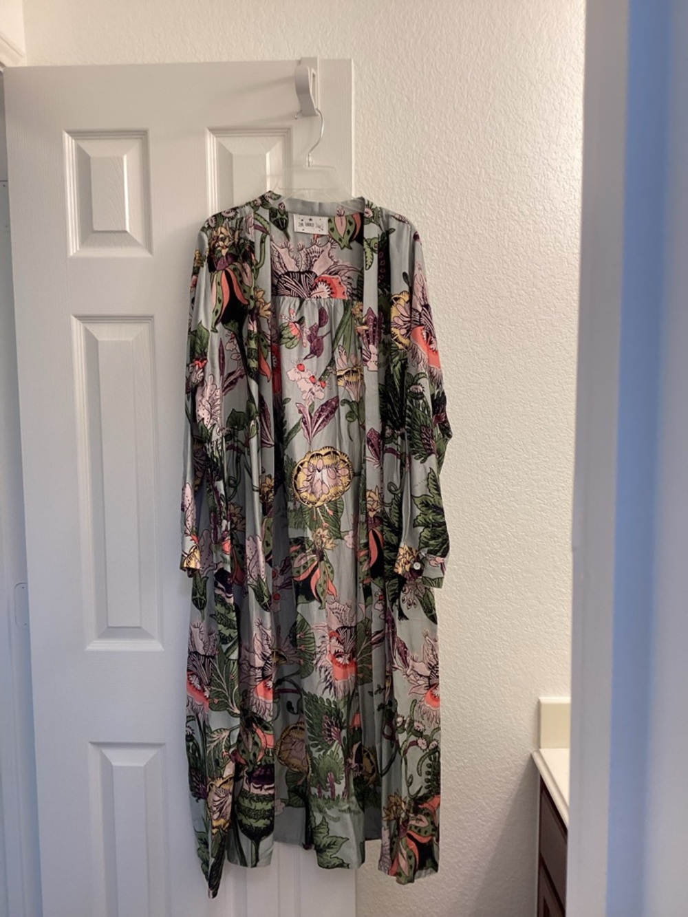 Floral Print Long Kimono Topper
